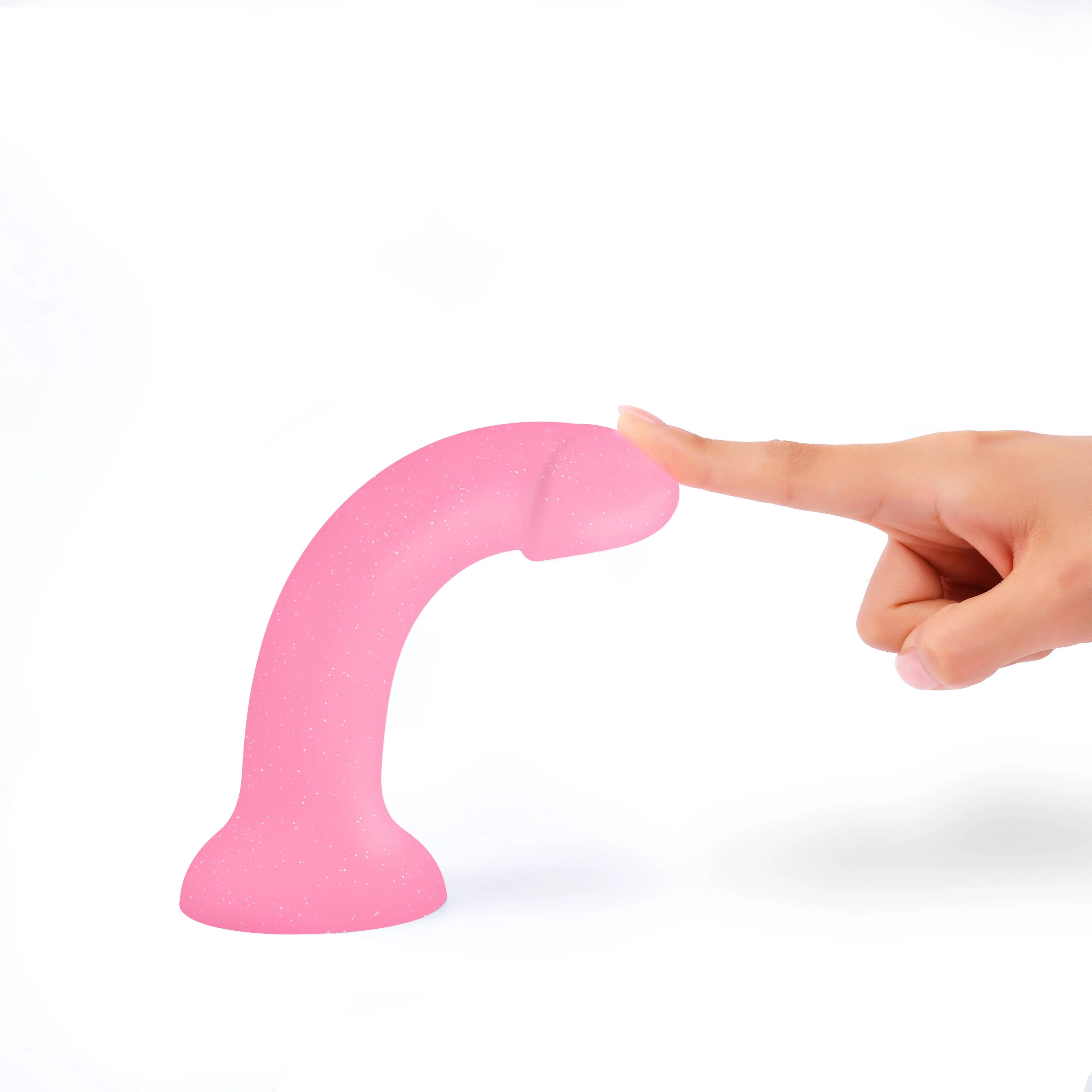 Glitzy Glow in the Dark Silicone Dildo (Damaged Box)