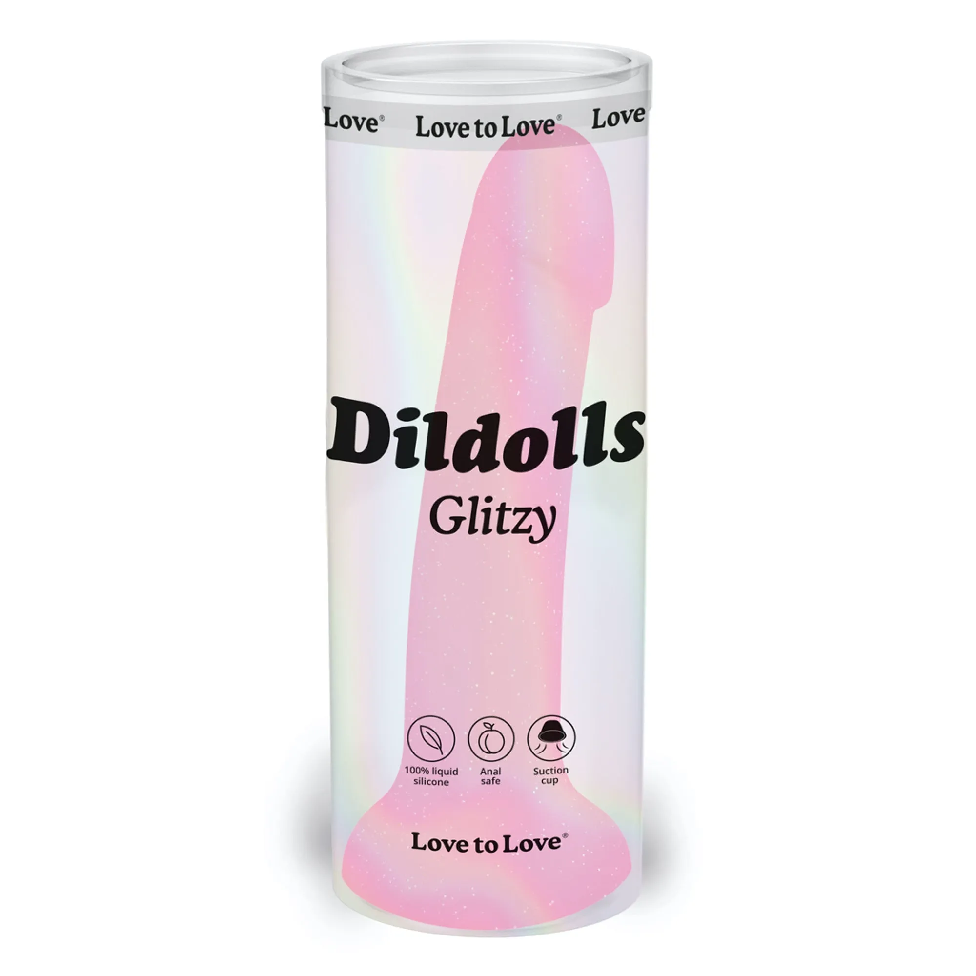 Glitzy Glow in the Dark Silicone Dildo (Damaged Box)
