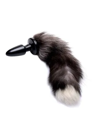 Grey Fox Tail Butt Plug