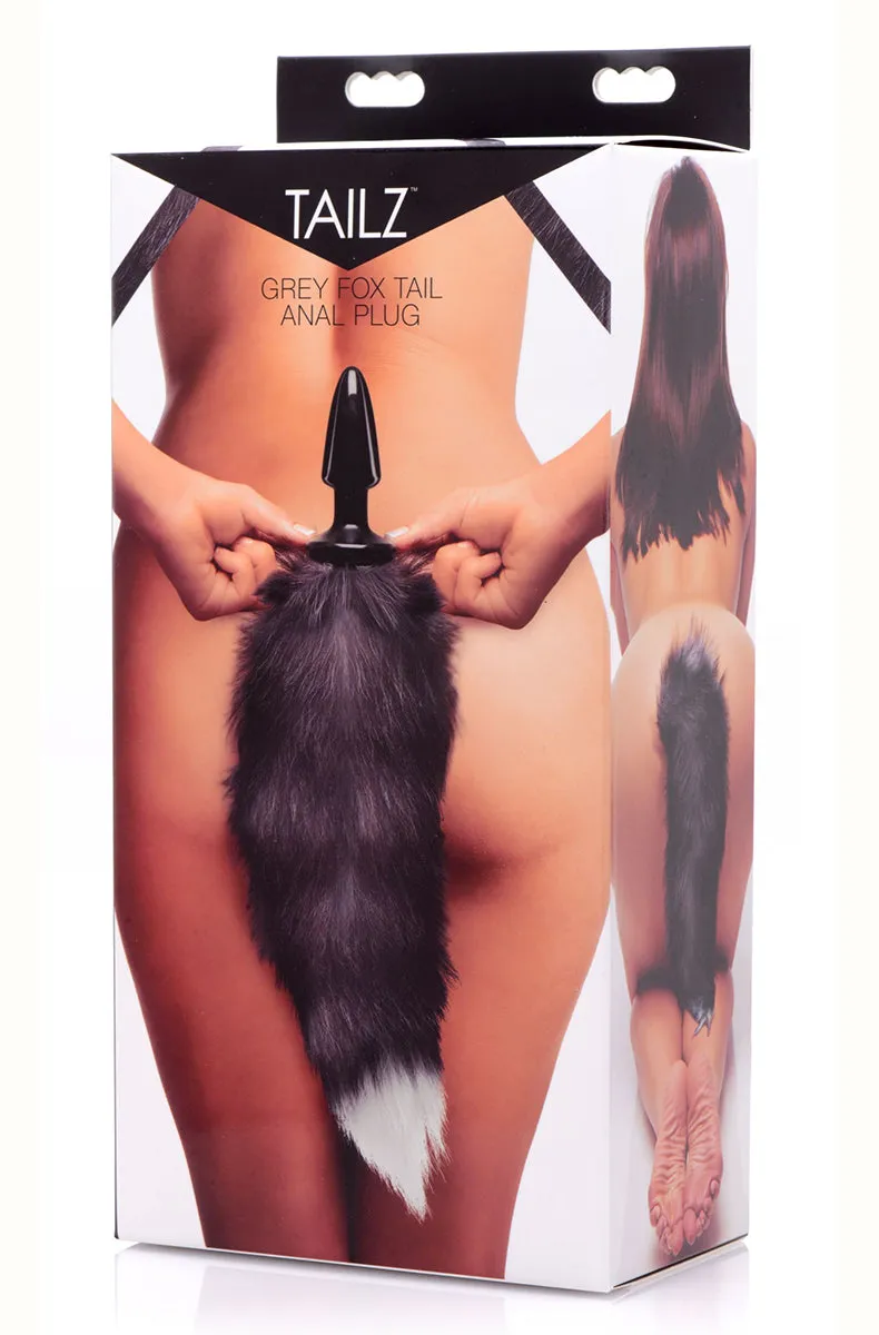 Grey Fox Tail Butt Plug