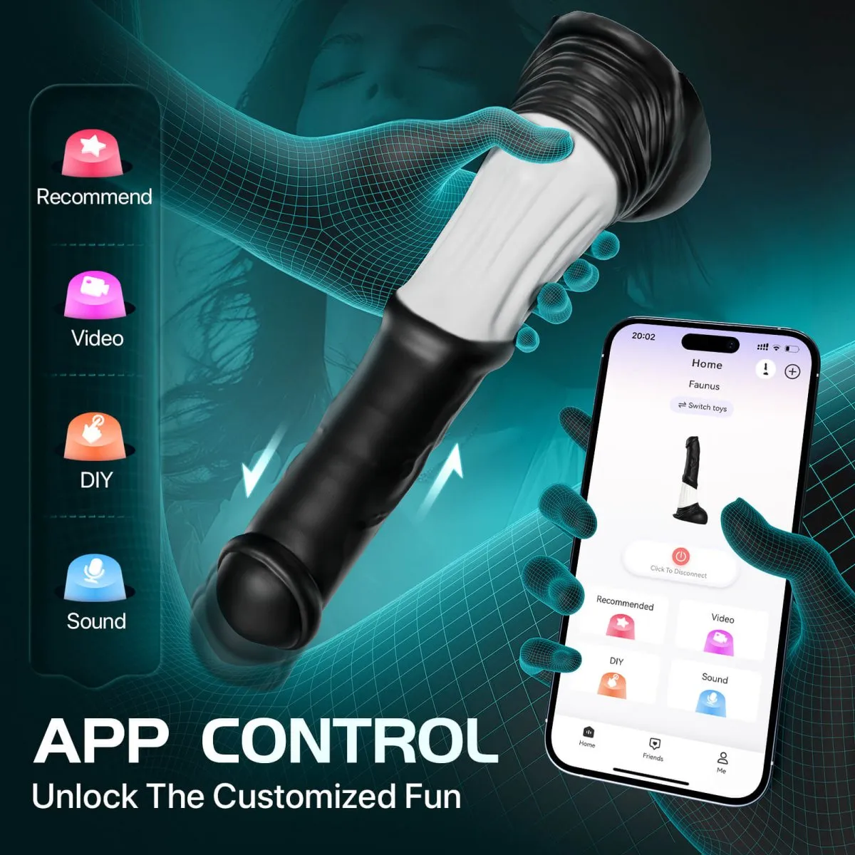 HORSE 4 in 1 Lifelike App Control Thrusting and Vibrating Huge Dildo