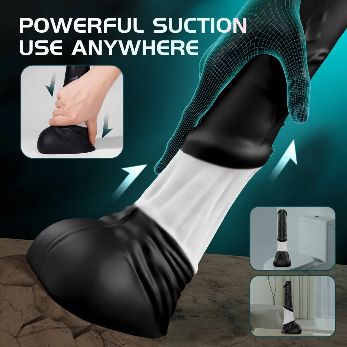 HORSE 4 in 1 Lifelike App Control Thrusting and Vibrating Huge Dildo
