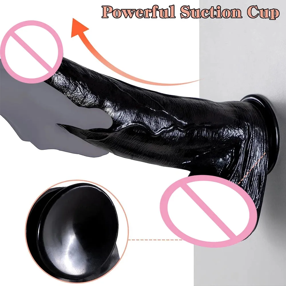 Huge Realistic Dildo Butt Plug - 2.9 inch Big Girth Anal Dildos Sex Toys for Women Men
