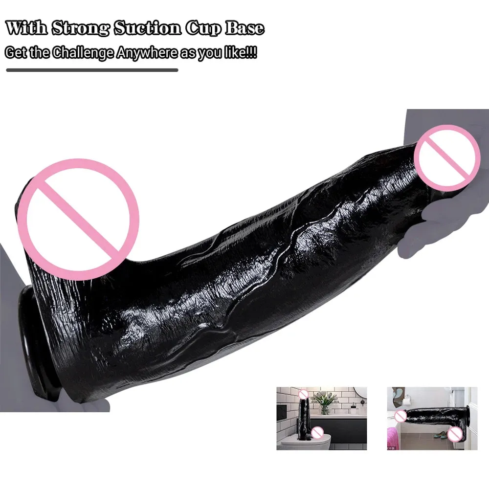 Huge Realistic Dildo Butt Plug - 2.9 inch Big Girth Anal Dildos Sex Toys for Women Men