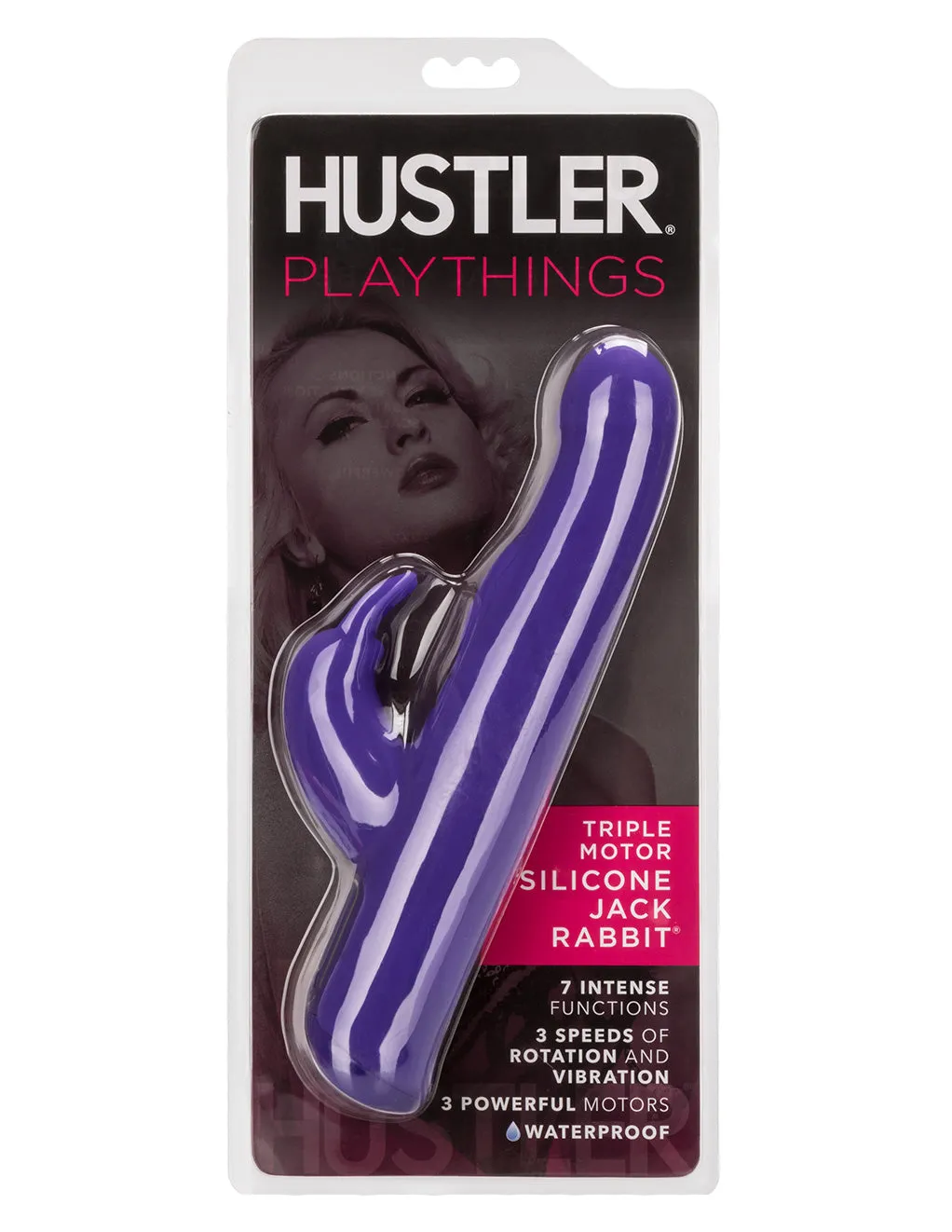 HUSTLER® Playthings Triple Motor Silicone Jack Rabbit