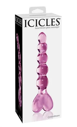 Icicles No 43 Beaded Glass in Pink