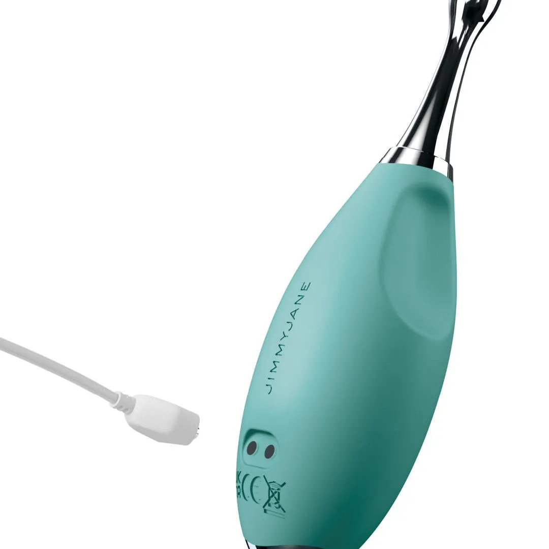 Jimmyjane Focus Pro Pinpoint Tip Clitoral Vibrator with 2 Head Attachments