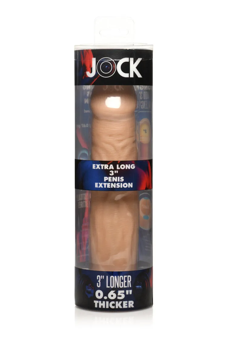 Jock Extra Long 3 Penis Extension Sleeve - Light