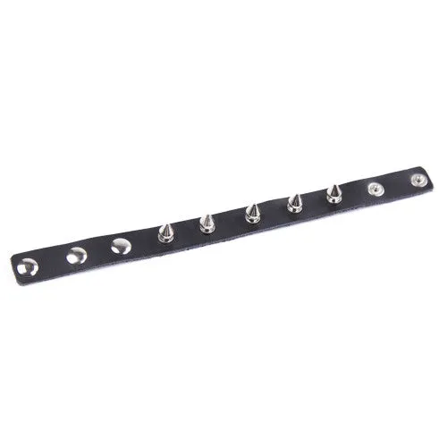 Leather Spike nail adjustable cock ring