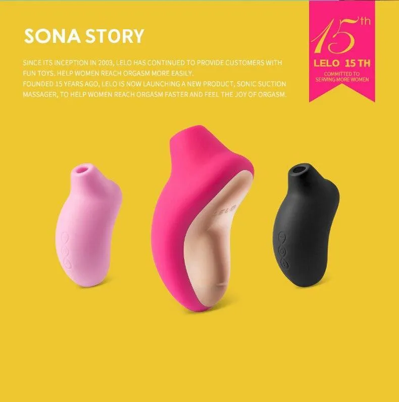 LELO Sona Suction Vibrator G Point Clitoris Stimulation Orgasm Nipple Suction Cup