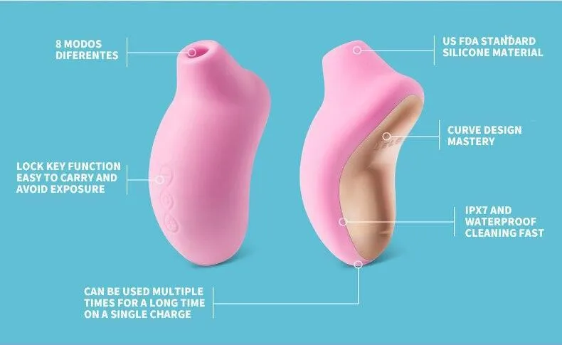 LELO Sona Suction Vibrator G Point Clitoris Stimulation Orgasm Nipple Suction Cup