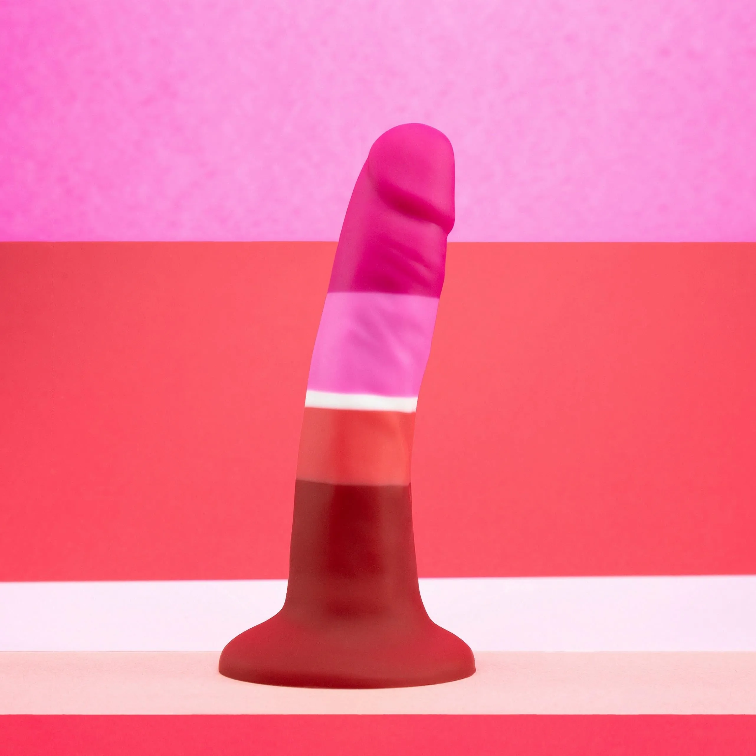 Lesbian Pride 5.5 Inch Silicone Suction Cup Dildo