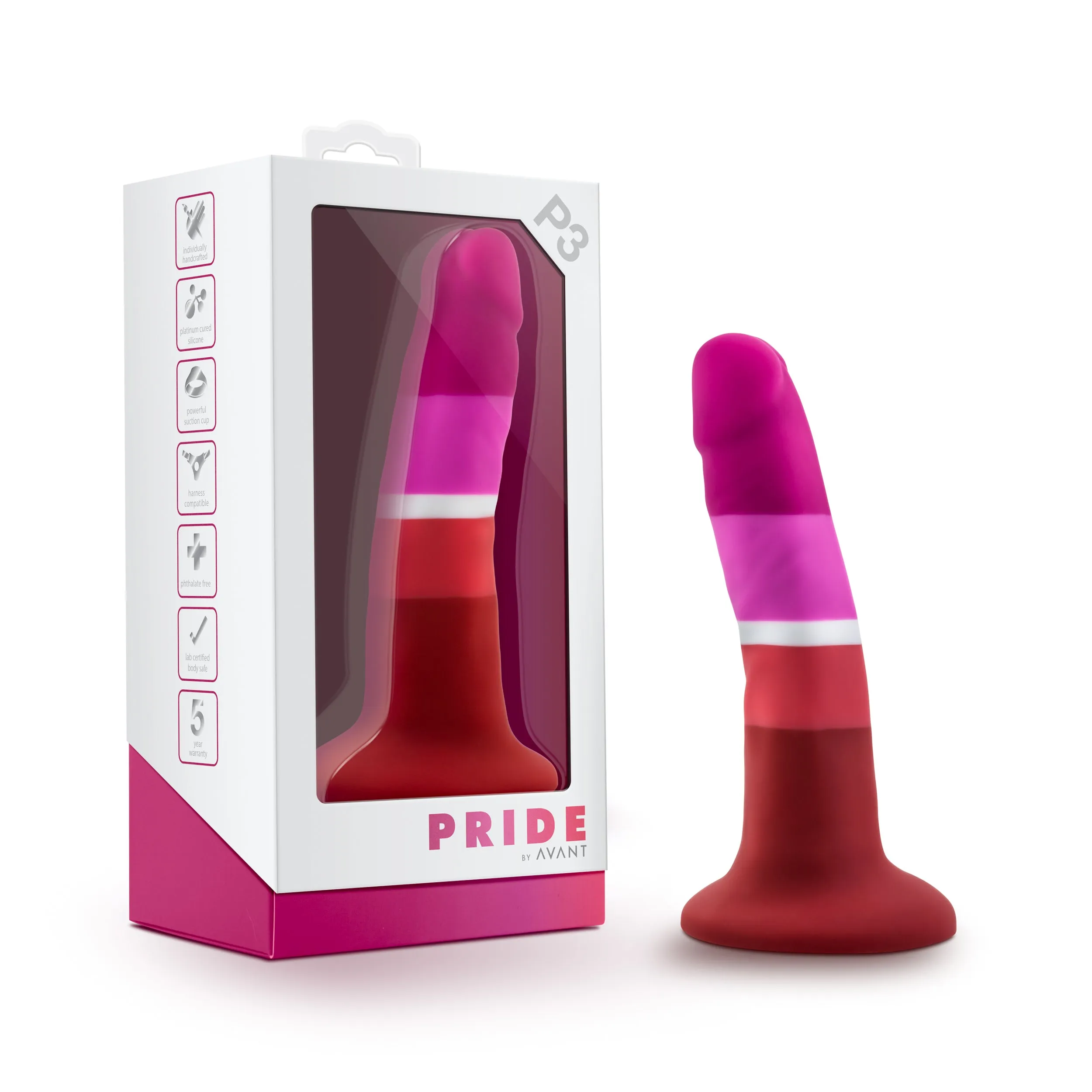 Lesbian Pride 5.5 Inch Silicone Suction Cup Dildo