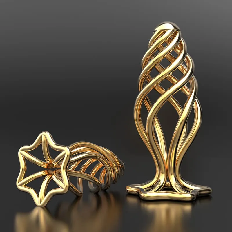 LOCKINK SEVANDA Pinecone Hollow Spiral Anal Plug