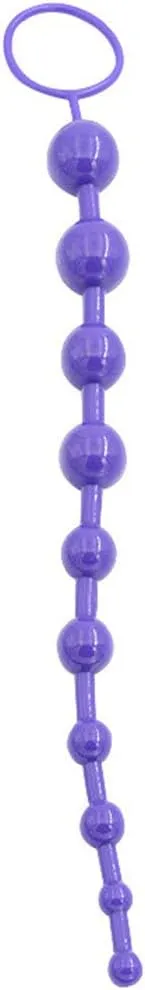 Long Anal Butt Plug Beads | Purple | 10 Balls