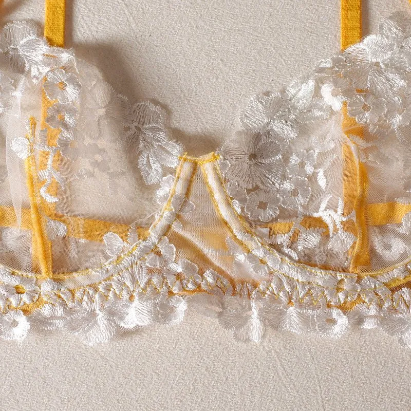 Love Me Embroidery Intricate Strapping Four-piece Set