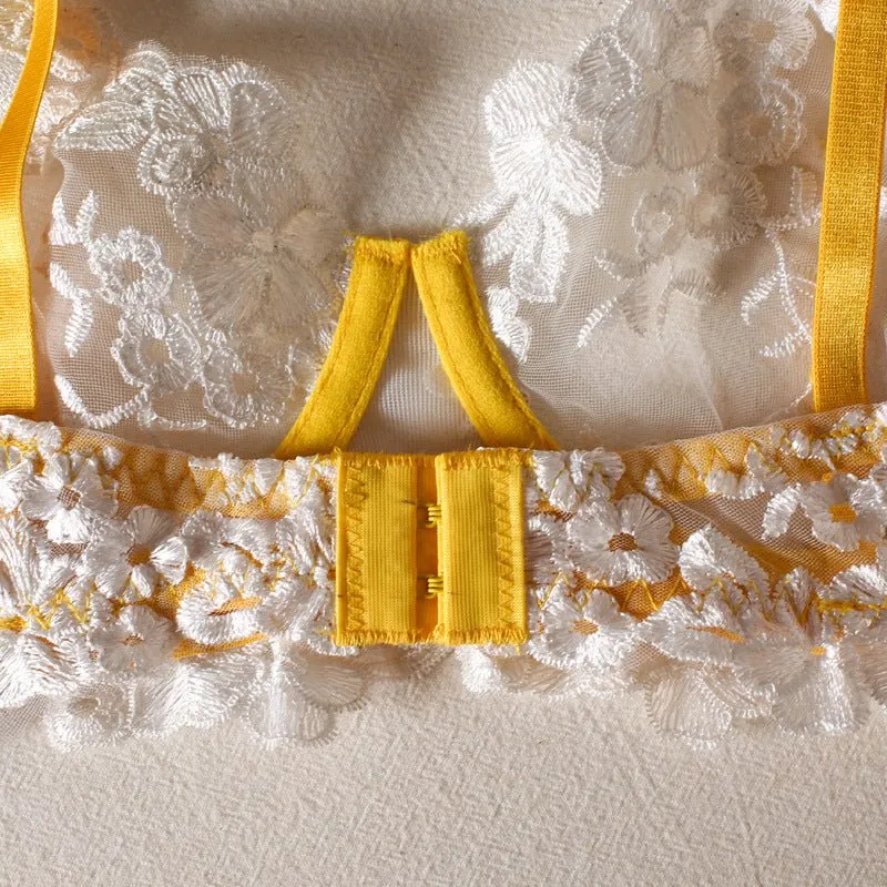 Love Me Embroidery Intricate Strapping Four-piece Set