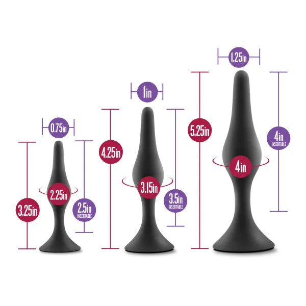 Luxe Beginner 3 Plug Anal Trainer Set