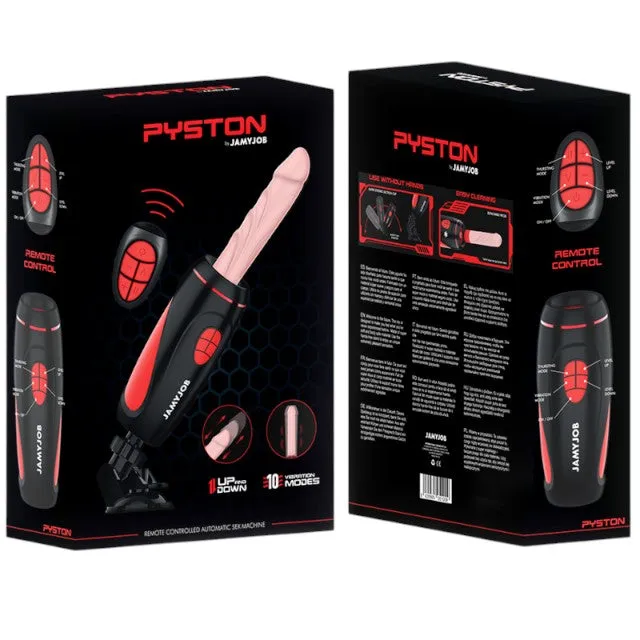 Mașină de sex JAMYJOB PYSTON. control prin telecomandă. cu 6 funcții de penetrare automată. 10 funcții de vibrație. dildo inclus
