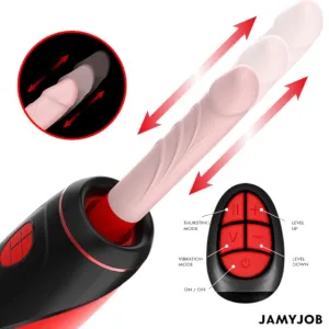 Mașină de sex JAMYJOB PYSTON. control prin telecomandă. cu 6 funcții de penetrare automată. 10 funcții de vibrație. dildo inclus