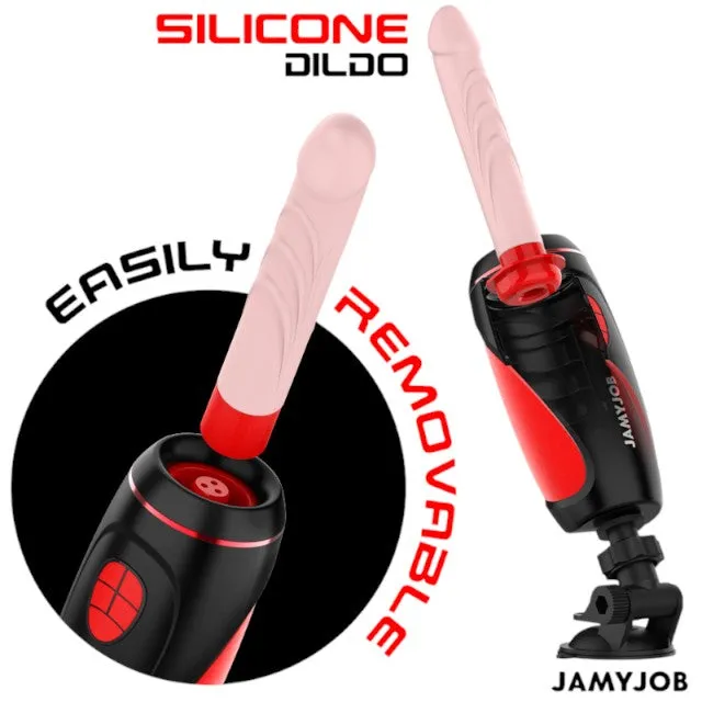 Mașină de sex JAMYJOB PYSTON. control prin telecomandă. cu 6 funcții de penetrare automată. 10 funcții de vibrație. dildo inclus