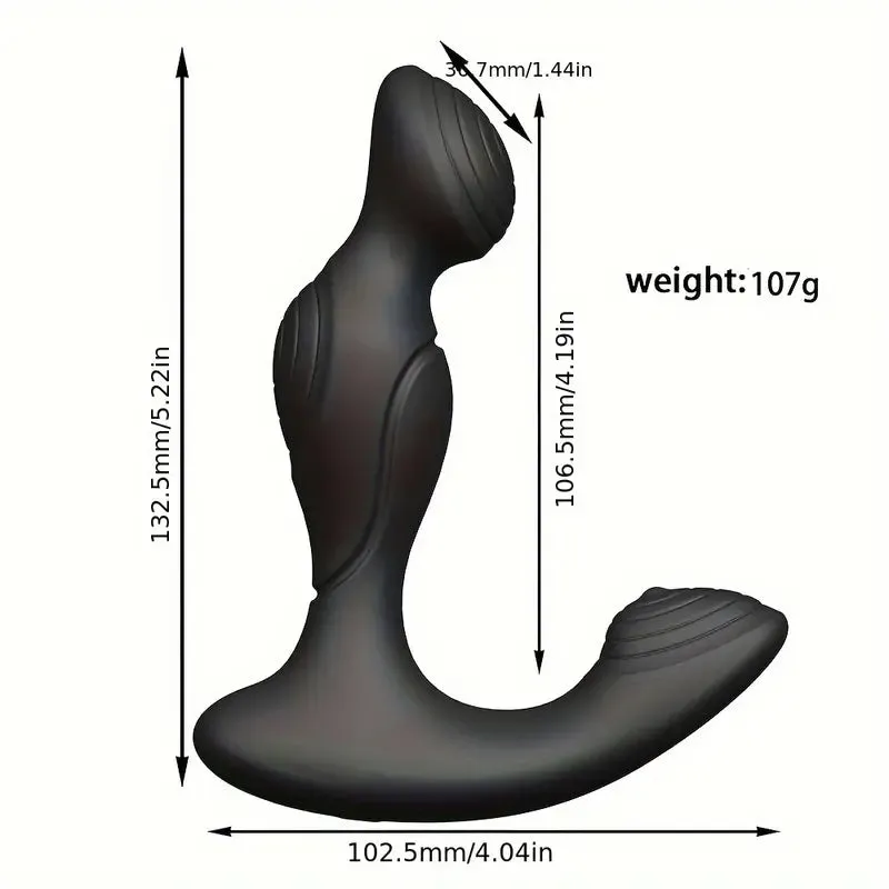 Male Prostate Vibrator 3-in-1 Remote Anal Vibrator With 10 Vibration Modes