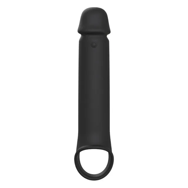 Manșon vibrator DREAMTOYS RAMROD. pentru extensia penisului. control prin telecomandă. 7 funcții de vibrație. 24 cm. negru