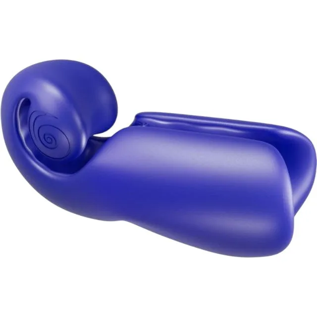 Masturbator SVIBE EVO FOR HIM Snail Collection. în formă de melc. tehnologie Slide'n'Roll. rezistent la apă. culoare albastru închis