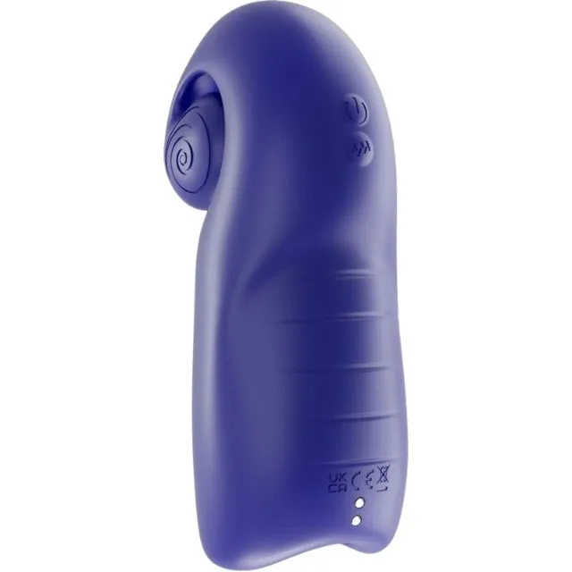Masturbator SVIBE EVO FOR HIM Snail Collection. în formă de melc. tehnologie Slide'n'Roll. rezistent la apă. culoare albastru închis