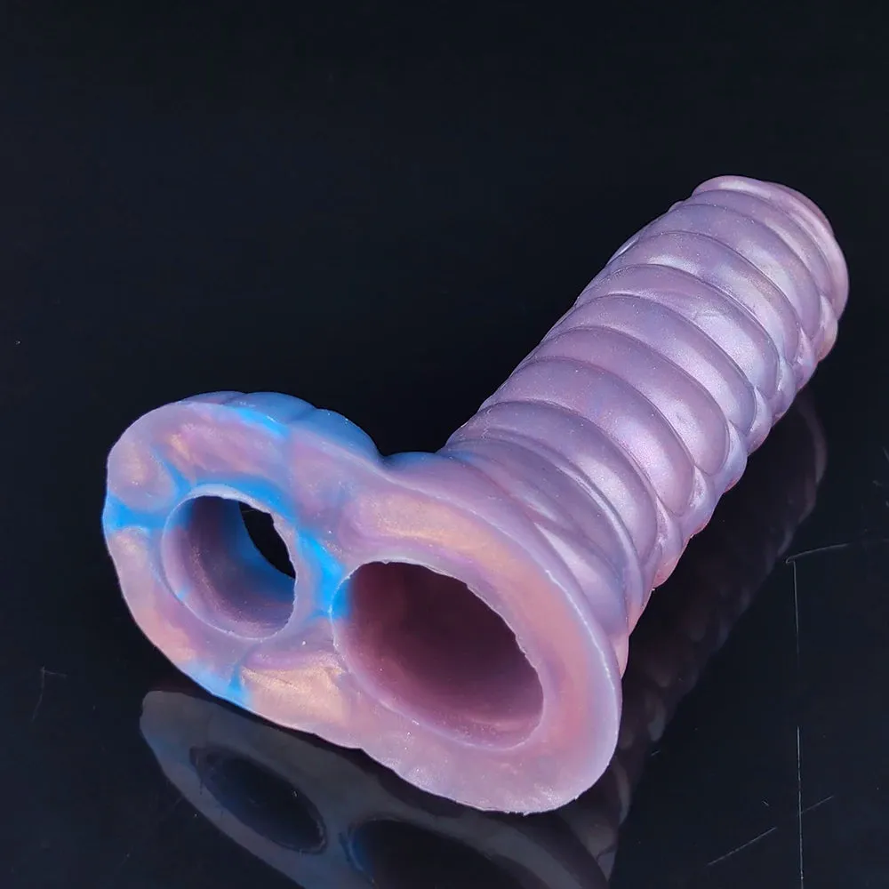 Monsterdildo Penis Sleeve - Silicone Enlarger Cock Ring Delay Ejaculation Male Sex Toys