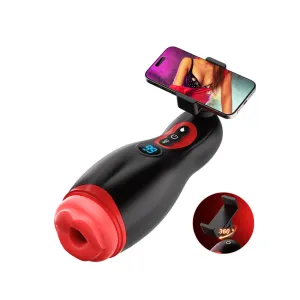 MoonHorn| App Control Suction and Vibrating Male Masturbator with Phone Holder