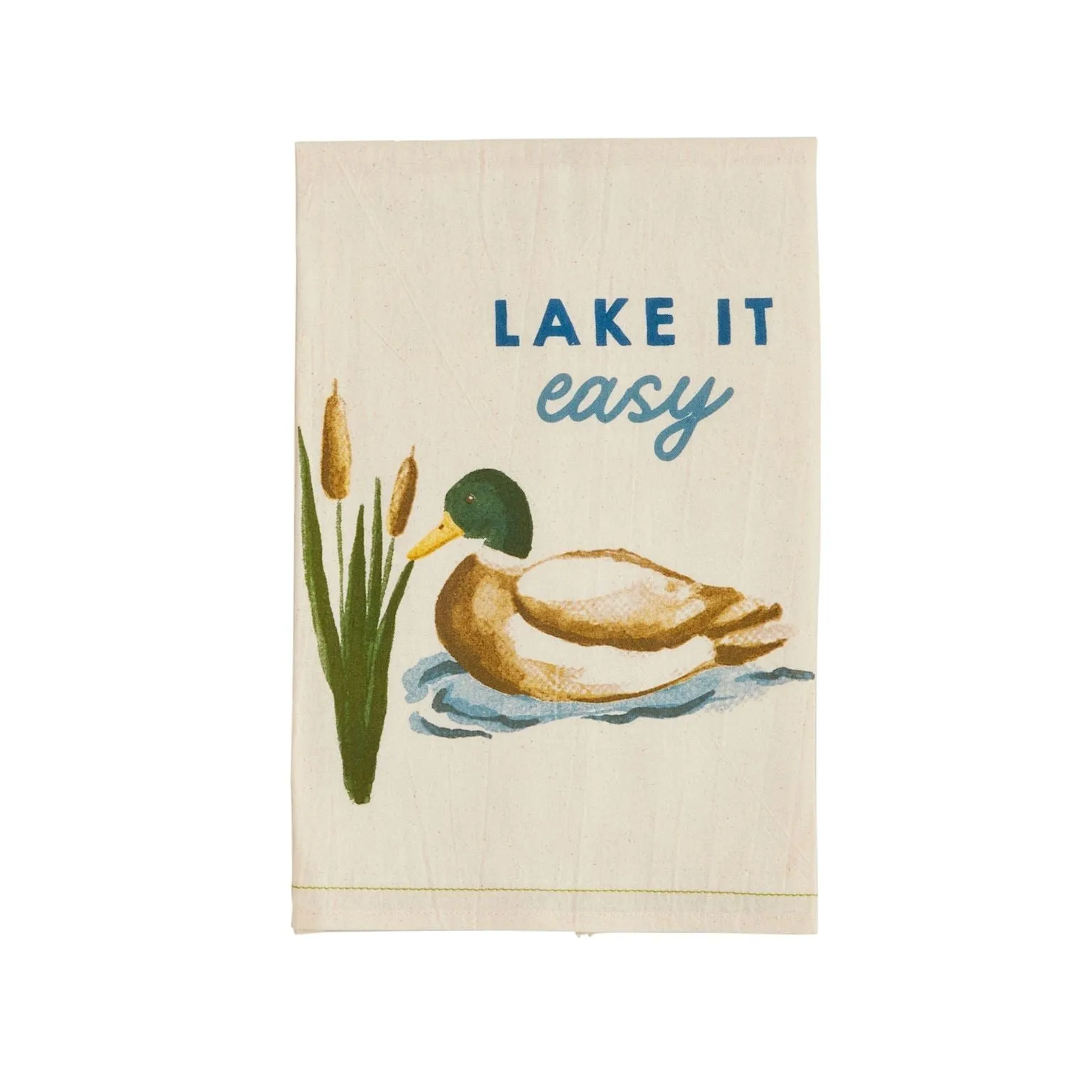 Mudpie Lake It Easy Lake Watercolor Towel