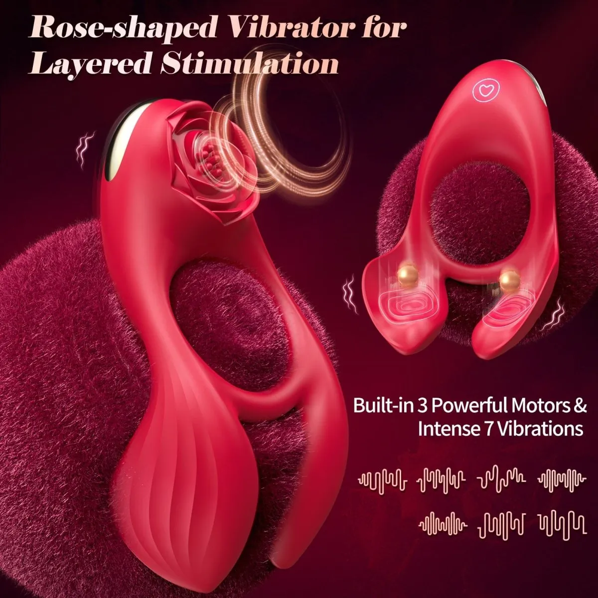 Multi Stimulations Penis Cock Ring for Single or Couple