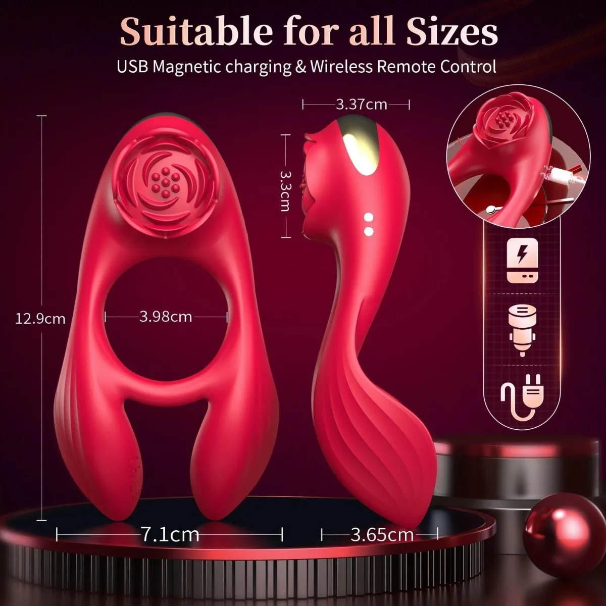 Multi Stimulations Penis Cock Ring for Single or Couple