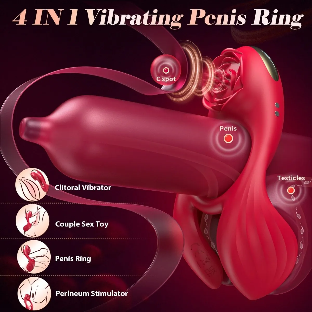 Multi Stimulations Penis Cock Ring for Single or Couple