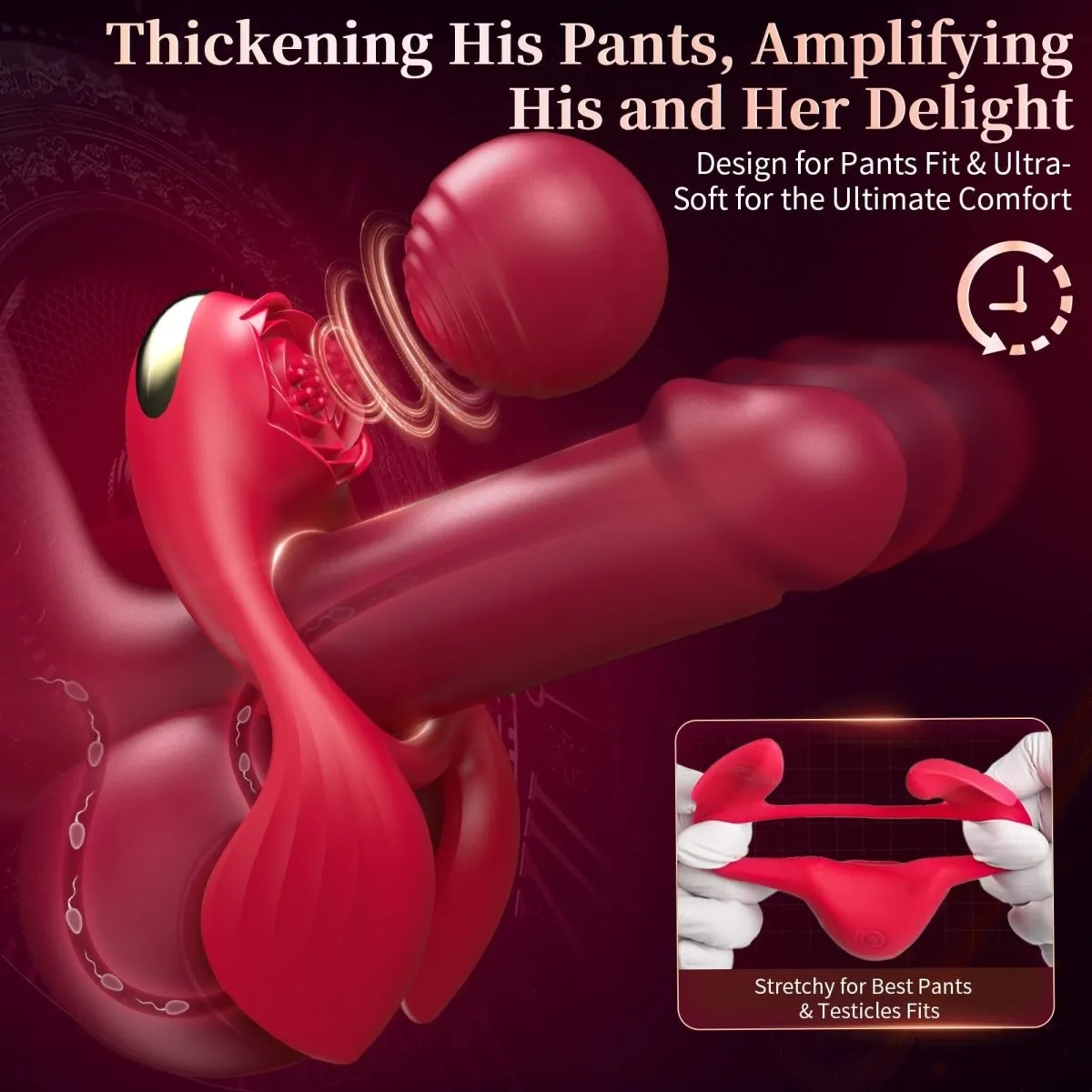 Multi Stimulations Penis Cock Ring for Single or Couple