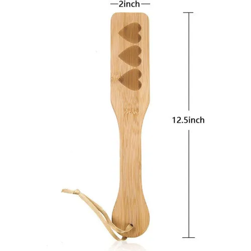 NAUGHTY TOYS Heart pattern bamboo Paddle 32 cm