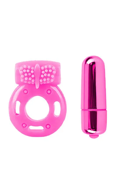 Neon Vibrating Couples Kit in Pink