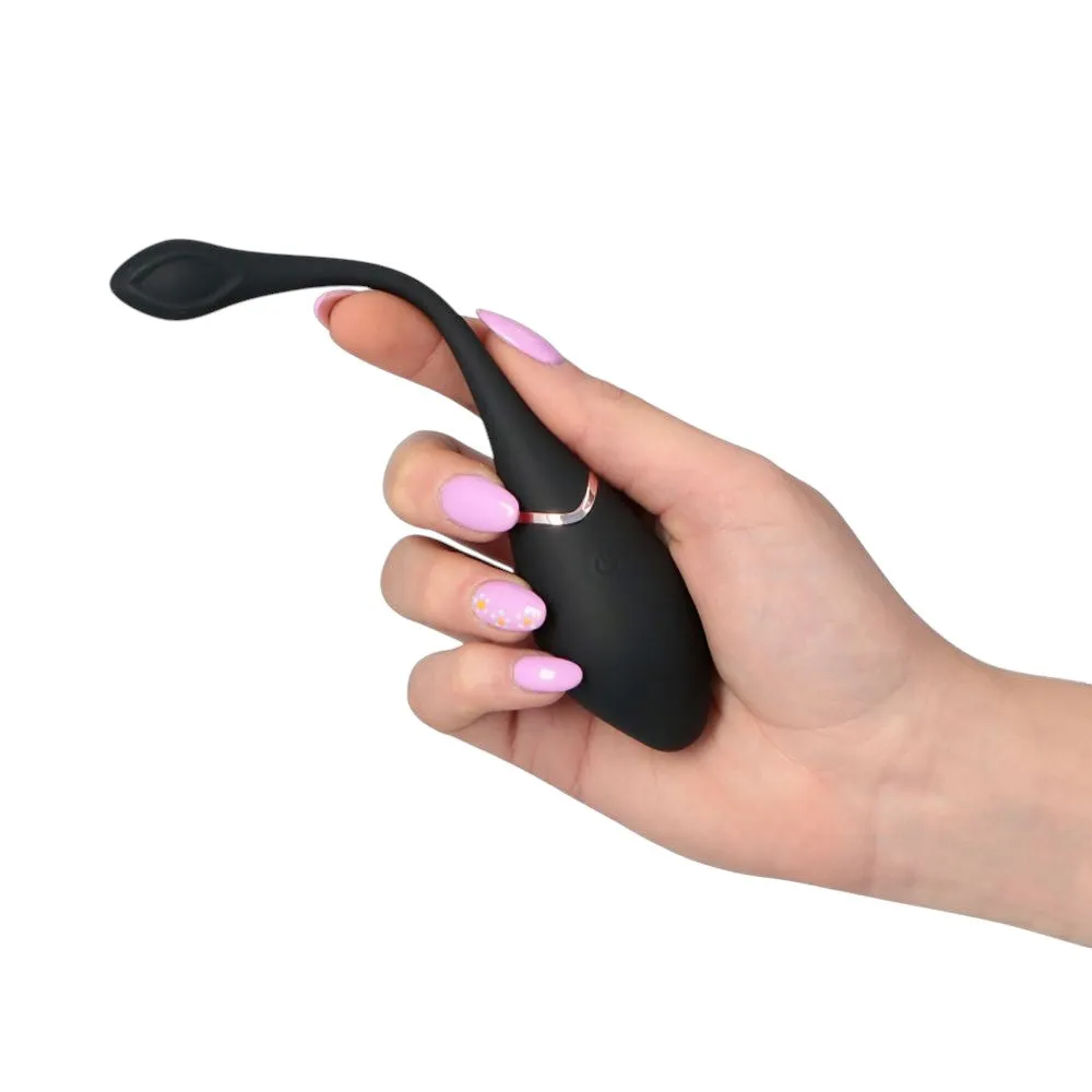 Ou vibrator TOYZ4LOVERS Power Pocket Sinner Egg. cu telecomandă în formă de inimă. vibrații multiple. negru cu roz