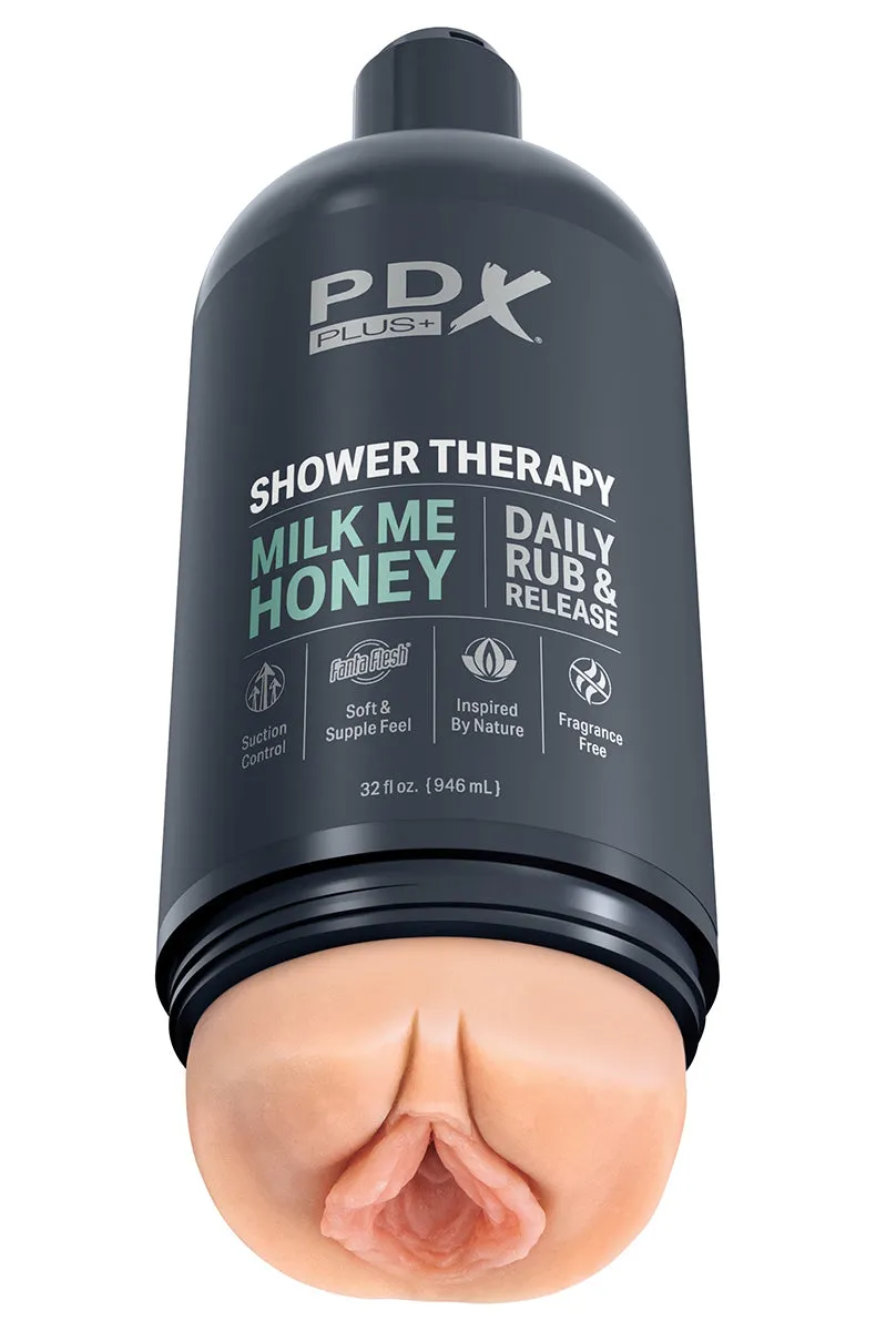 PDX Plus Shower Therapy Milk Me Pussy Stroker