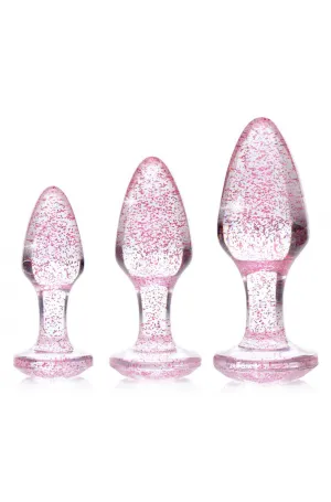 Pink Glitter Butt Plug Set
