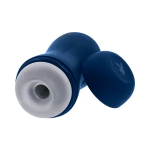 Playboy Gusto Rechargeable Sucking & Vibrating Stroker TPE Navy