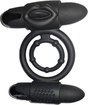 PowerPlay Vibrating Cock Ring | Twin Bullet | USB Rechargeable
