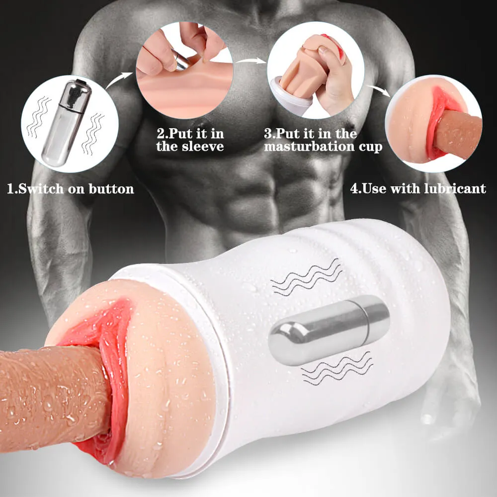 Reaslitic Vibrating Pocket Pussy(8PCS)