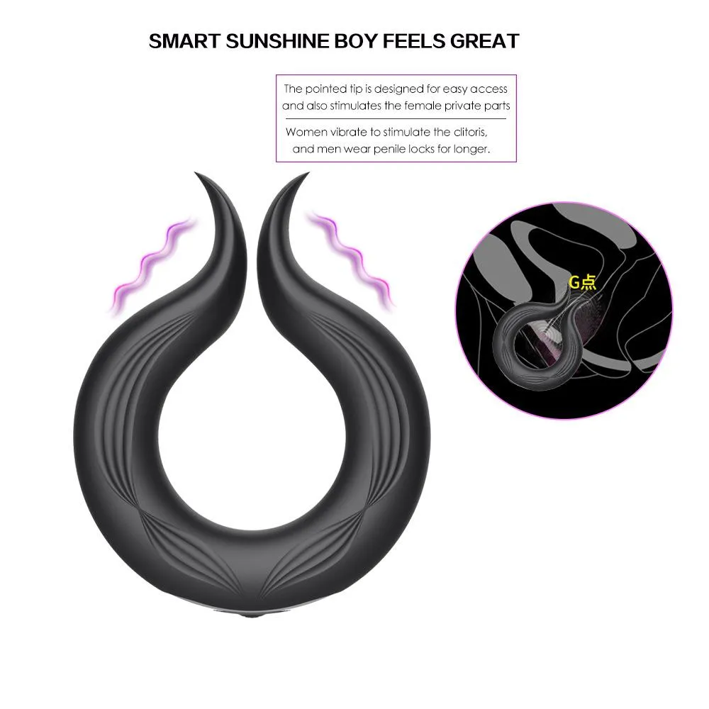 Rechargeable Remote Silicone Cock Ring Vibrator for Delay Ejaculation