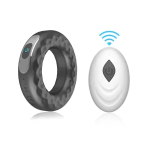 Rechargeable Remote Silicone Cock Ring Vibrator for Delay Ejaculation