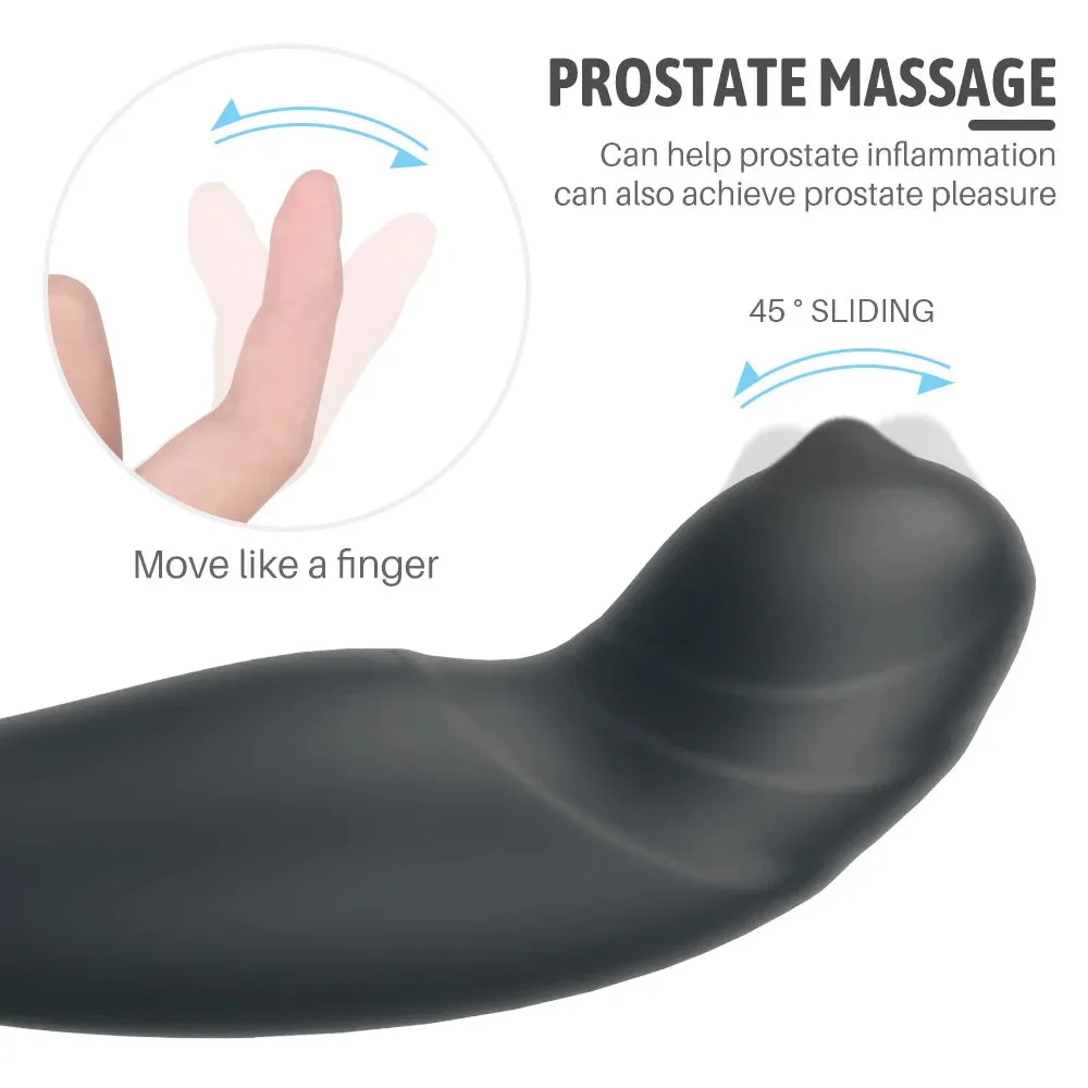 Remote Control Buckle Prostate Massager - Finger Anal Plug Cock Ring Delay Ejaculation