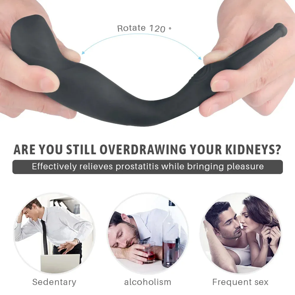 Remote Control Buckle Prostate Massager - Finger Anal Plug Cock Ring Delay Ejaculation