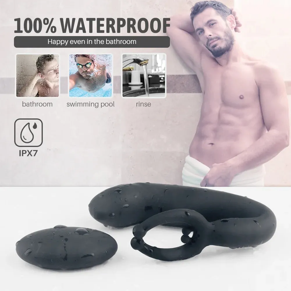 Remote Control Buckle Prostate Massager - Finger Anal Plug Cock Ring Delay Ejaculation