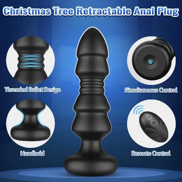 Remote Control Thrusting Anal Vibrator Butt Plug - Vibrating Panties Sex Toy for Men Women